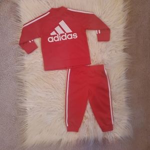 Red track suit
